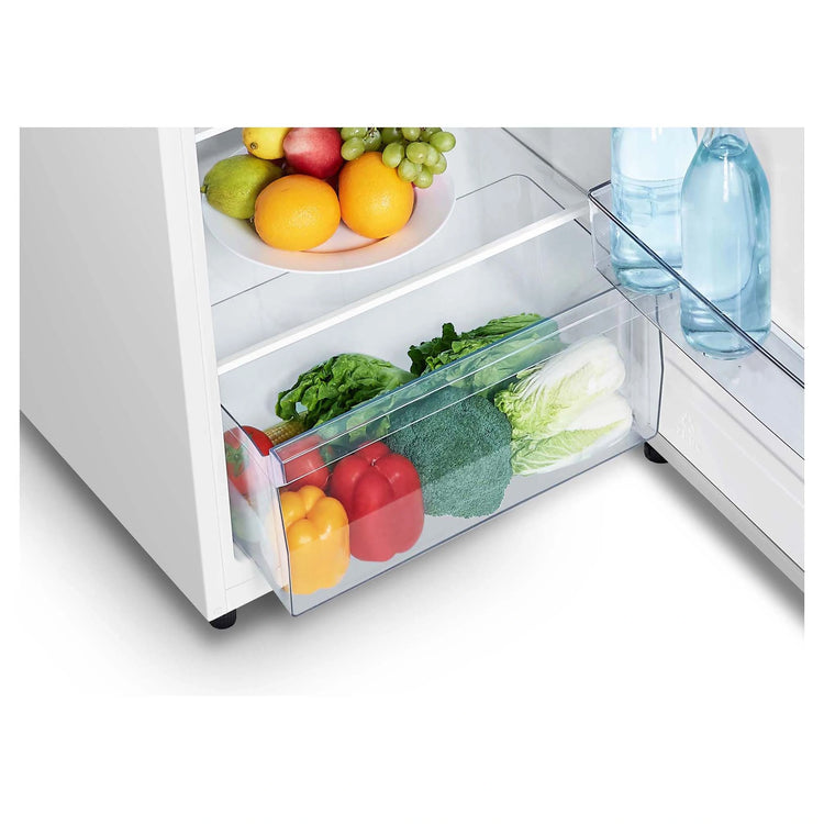 Westinghouse 242L White Upright Single Door Fridge WRM2400WF, Fruit and Vegetable Crisper View
