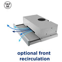 Westinghouse WRR614SB 60cm Slide-Out Rangehood – Front Recirculation