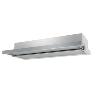 Westinghouse 90cm Stainless Steel Slideout Rangehood – Top Recirculation WRR904SB, Front View