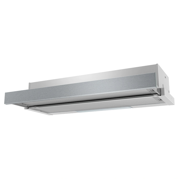 Westinghouse 90cm Stainless Steel Slideout Rangehood – Front Recirculation WRR914SB, Front View