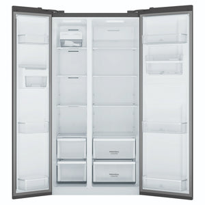 Westinghouse 619L Side-By-Side Fridge WSE6640BA, Front Double Door Open View