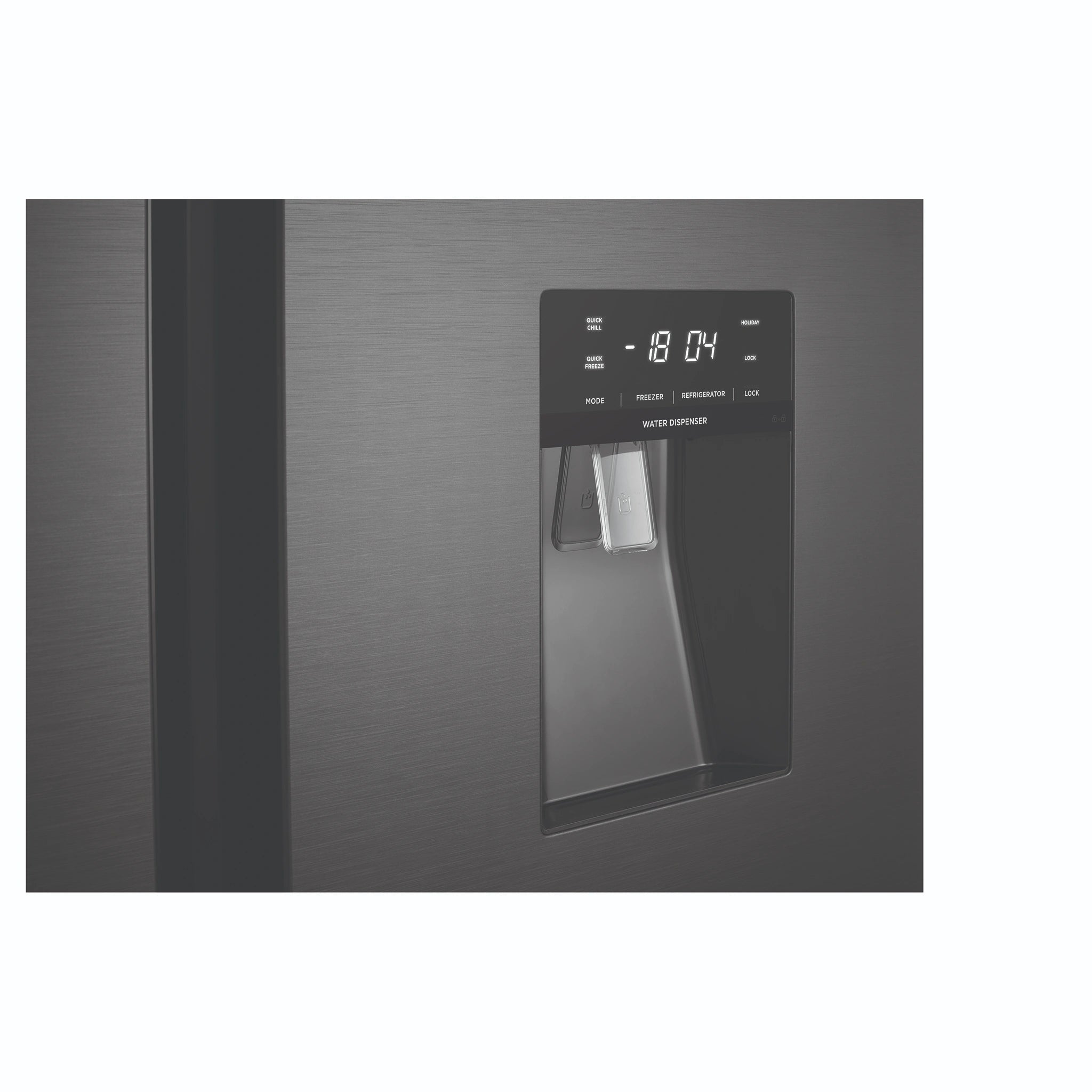 Westinghouse 619L Side-By-Side Fridge WSE6640BA, Water Dispenser View