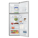 Westinghouse 256L Top Mount Fridge Arctic Steel WTB2800AHX, Front View With Door Open Storages