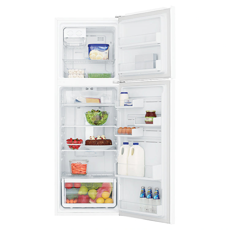 Westinghouse 256L Top Mount Fridge White WTB2800WHX, Front View With Door Open Storages