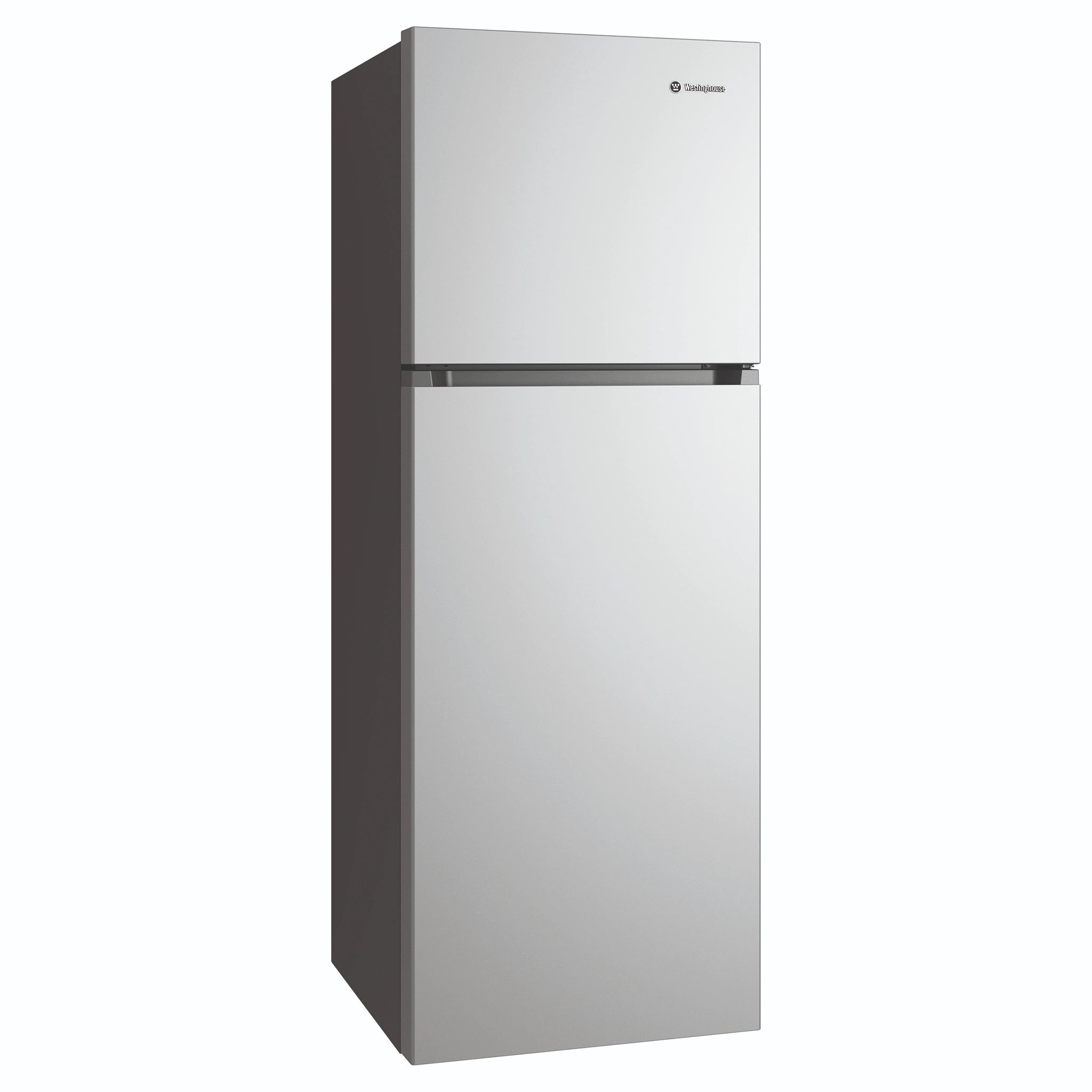 Westinghouse 312L Top Mount Fridge - Silver WTM3100SLX, Front Left Side View
