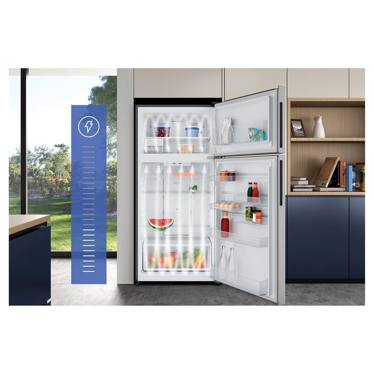 Westinghouse 312L Top Mount Fridge - Silver WTM3100SLX, Lifestyle View 2