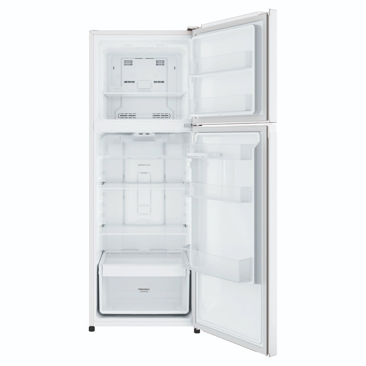 Westinghouse 341L Top Mount Fridge - White WTM3400WLX, Front View With Door Open