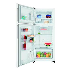 Westinghouse 431L Top Freezer Fridge - White WTM4302WDL, Front View With Door Open Storages