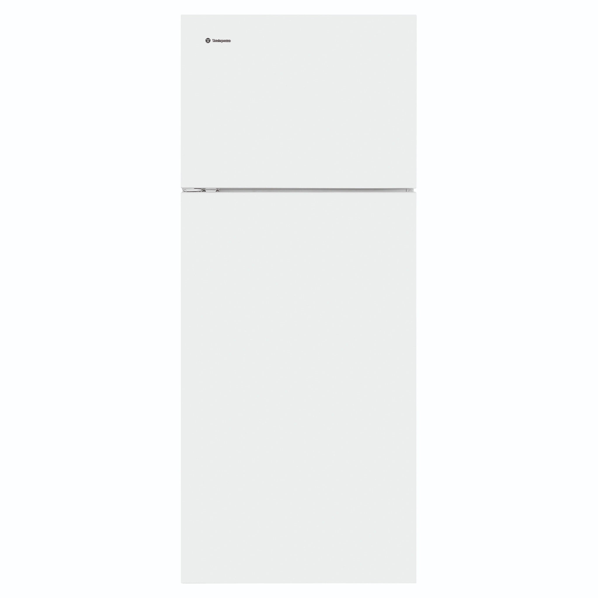 Westinghouse 431L Top Mount Fridge, White WTM4302WDR, Front View