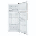 Westinghouse 431L Top Mount Fridge, White WTM4302WDR, Front View With Door Open