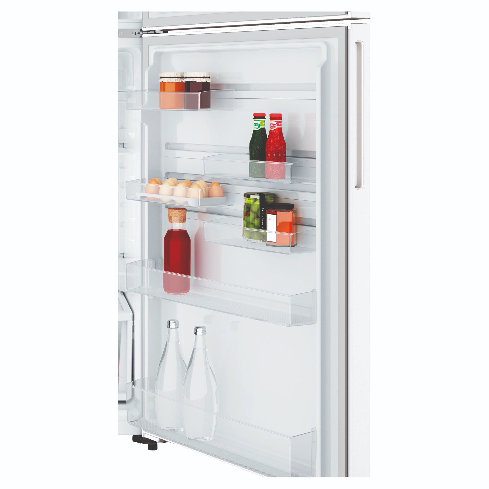 Westinghouse 503L Top Mount Fridge - White WTM5002WDR, Fridge Door View With Storages