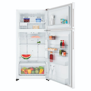 Westinghouse 503L Top Mount Fridge - White WTM5002WDR, Front View With Door Open Storages