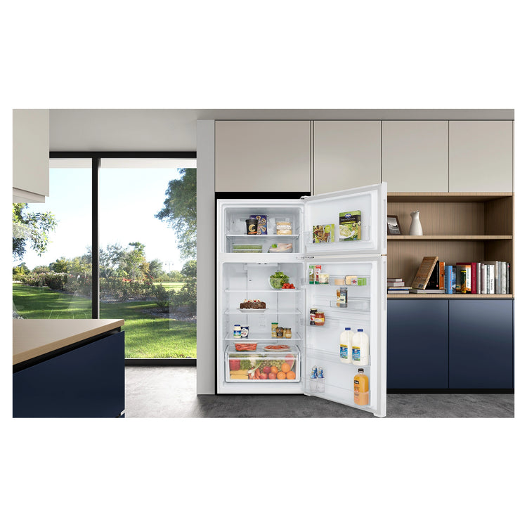 Westinghouse 503L Top Mount Fridge, White WTM5002WER, Lifestyle View 2