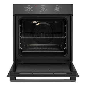 Westinghouse 60cm Multi-Function Oven Dark Stainless Steel WVE6314DD, Front View with Open Door