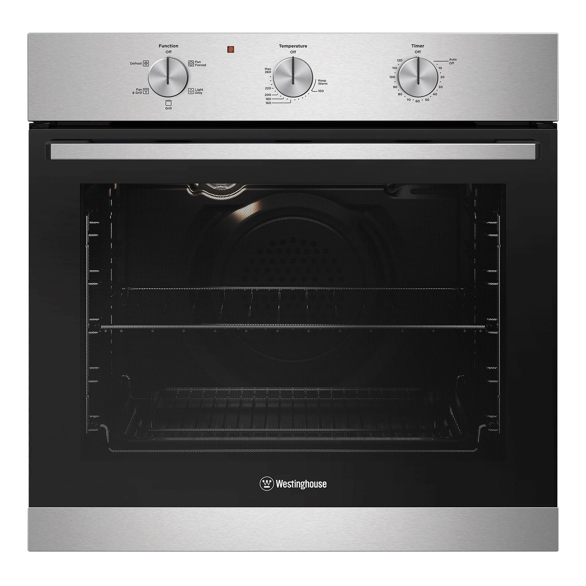 Westinghouse 60cm Stainless Steel Multi-Function Oven WVE6314SD, Front Door