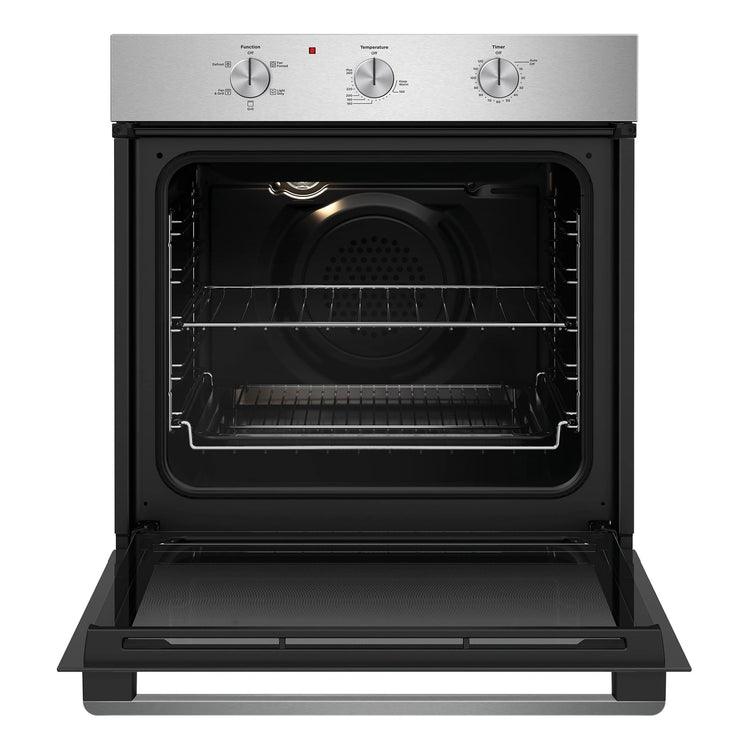 Westinghouse 60cm Stainless Steel Multi-Function Oven WVE6314SD, Front View with Open Door