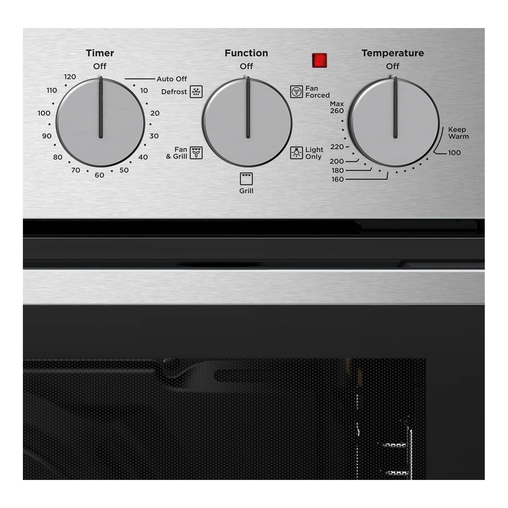 Westinghouse 60cm Electric Oven & 60cm Ceramic Cooktop Pack WVE645SC, Control Panel