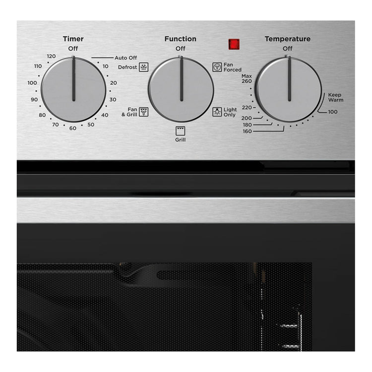 Westinghouse 60cm Electric Oven & 60cm Ceramic Cooktop Pack WVE645SC, Control Panel