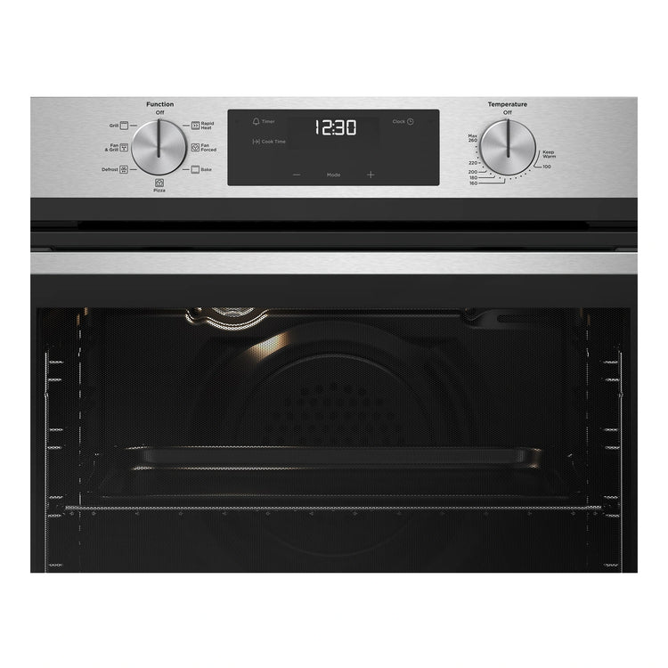 Westinghouse 60cm Stainless Steel Multi-Function Oven WVE6515SD, Control Panel View