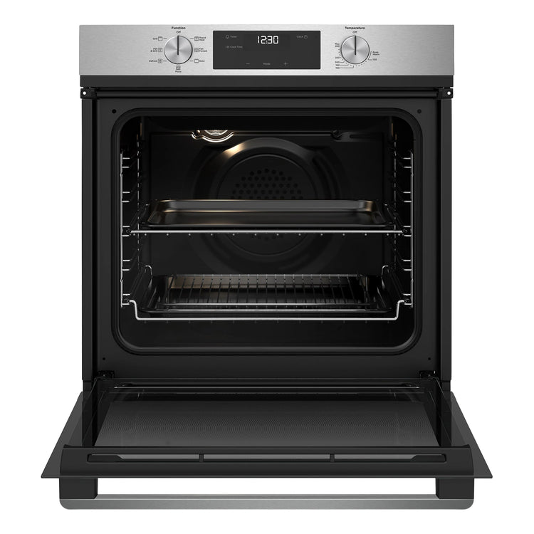 Westinghouse 60cm Stainless Steel Multi-Function Oven WVE6515SD, Front View with Door Open