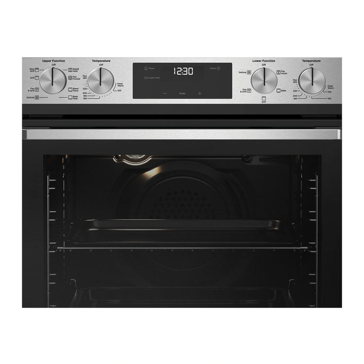 Westinghouse 60cm Multi-Function Double Oven Stainless Steel WVE6525SD, Control Panel View