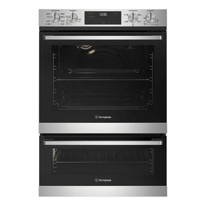 Westinghouse 60cm Multi-Function Double Oven Stainless Steel WVE6525SD, Front Doble Oven View