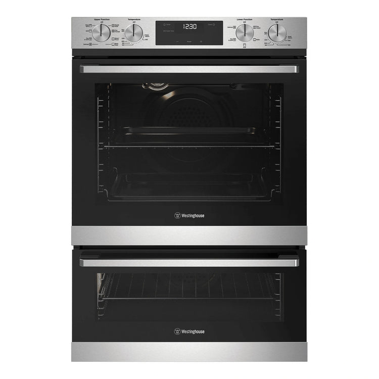Westinghouse 60cm Multi-Function Double Oven Stainless Steel WVE6525SD, Front Doble Oven View