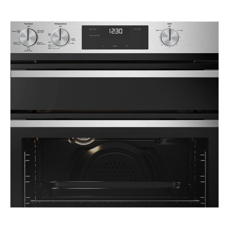 Westinghouse 60cm Multi-Function Oven with Separate Grill Stainless Steel WVE6555SD, Control Panel View