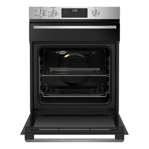 Westinghouse 60cm Multi-Function Oven with Separate Grill Stainless Steel WVE6555SD, Front View with Open Door
