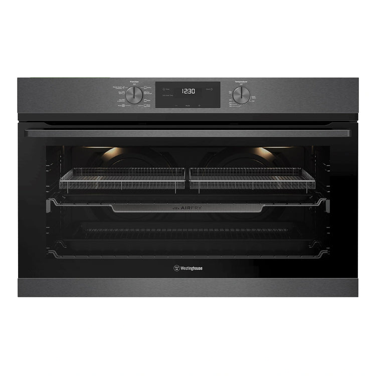 Westinghouse 90cm Multi-Function Oven with Air Fry Dark Stainless Steel WVE9516DD, Front View