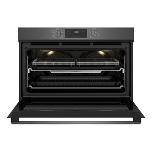 Westinghouse 90cm Multi-Function Oven with Air Fry Dark Stainless Steel WVE9516DD, Front View With Door Open