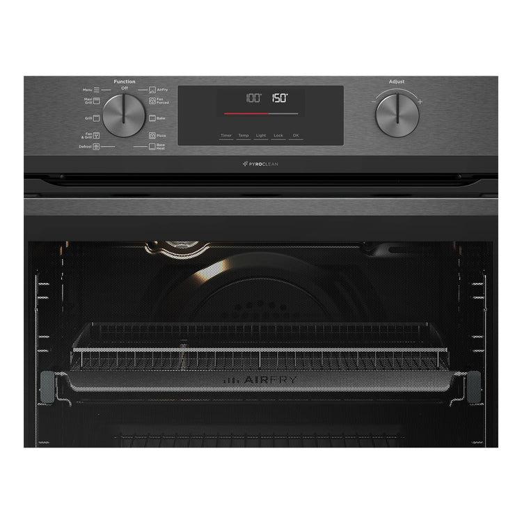 Westinghouse 60cm Multi-Function Pyrolytic Oven with Air Fry Dark Stainless Steel WVEP6716DD, Control Panel View