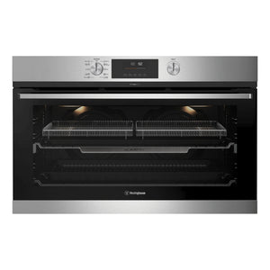 Westinghouse 90cm Multi-Function Pyrolytic Oven with AirFry Stainless Steel WVEP9716SD, Front View