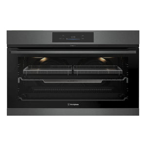 Westinghouse 90cm Multi-Function Pyrolytic Oven and Steam Bake Dark Stainless Steel WVEP9917DD, Front View