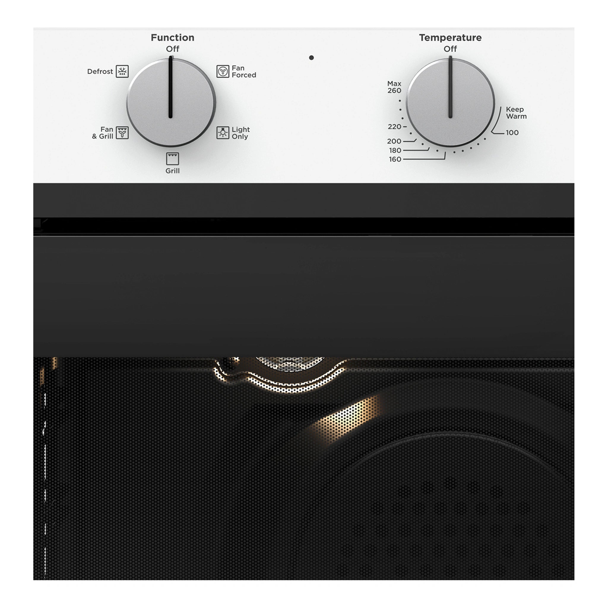 Westinghouse 60cm Electric Built-In Oven WVES613WCR, Control Panel View