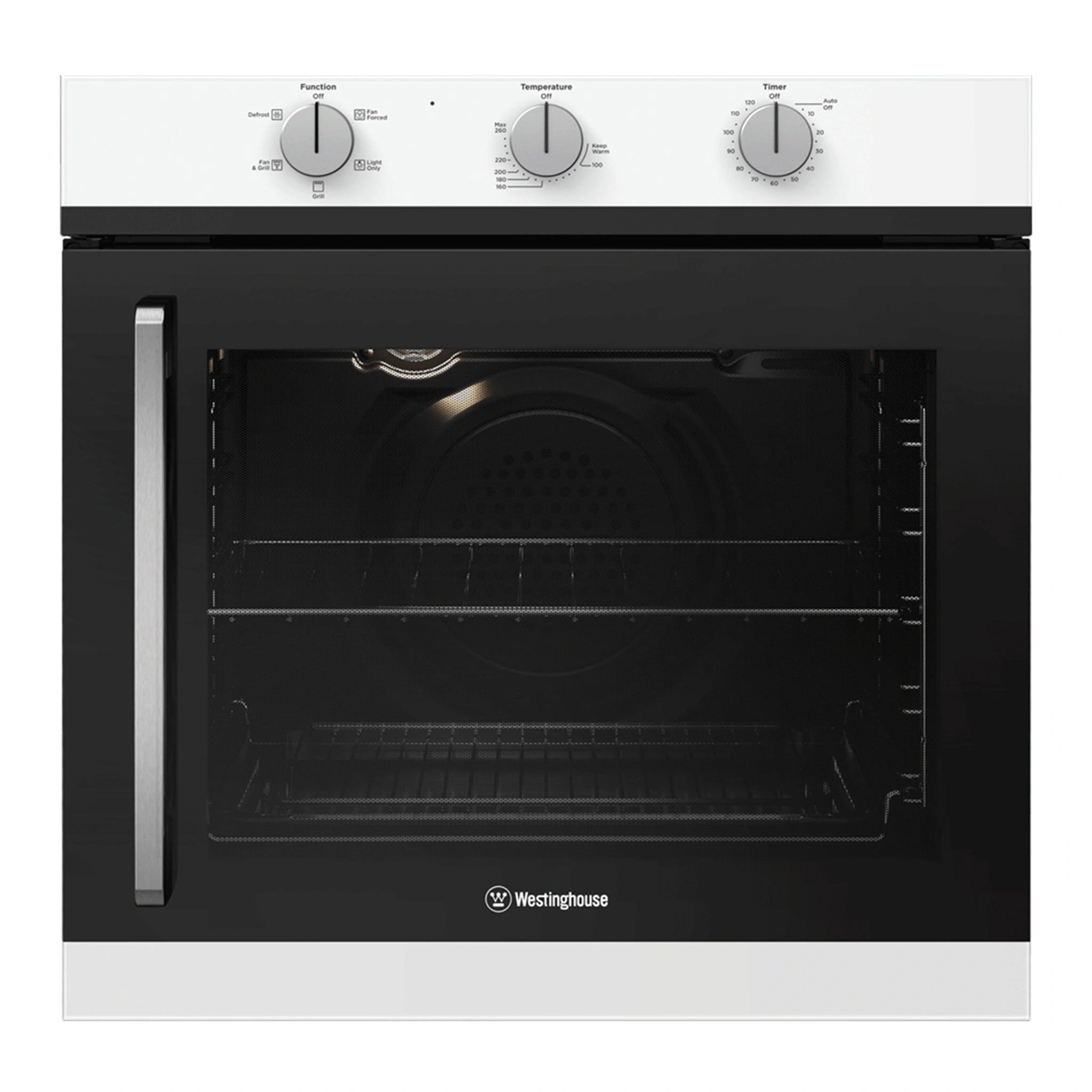 Westinghouse 60cm Electric Built-In Oven WVES613WCR, Front View