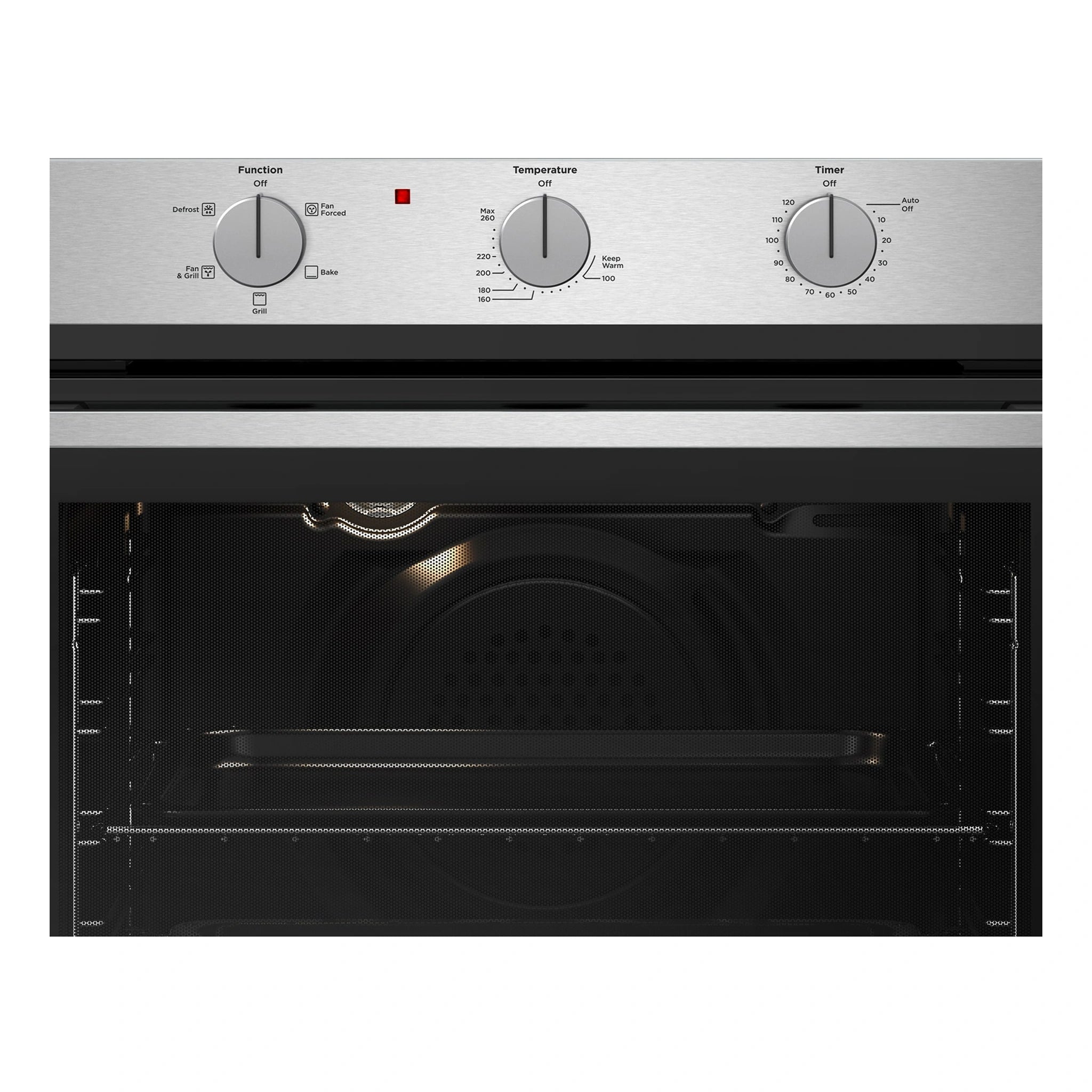Westinghouse 60cm Multi-Function Gas Oven Stainless Steel WVG6314SD, Control Panel View