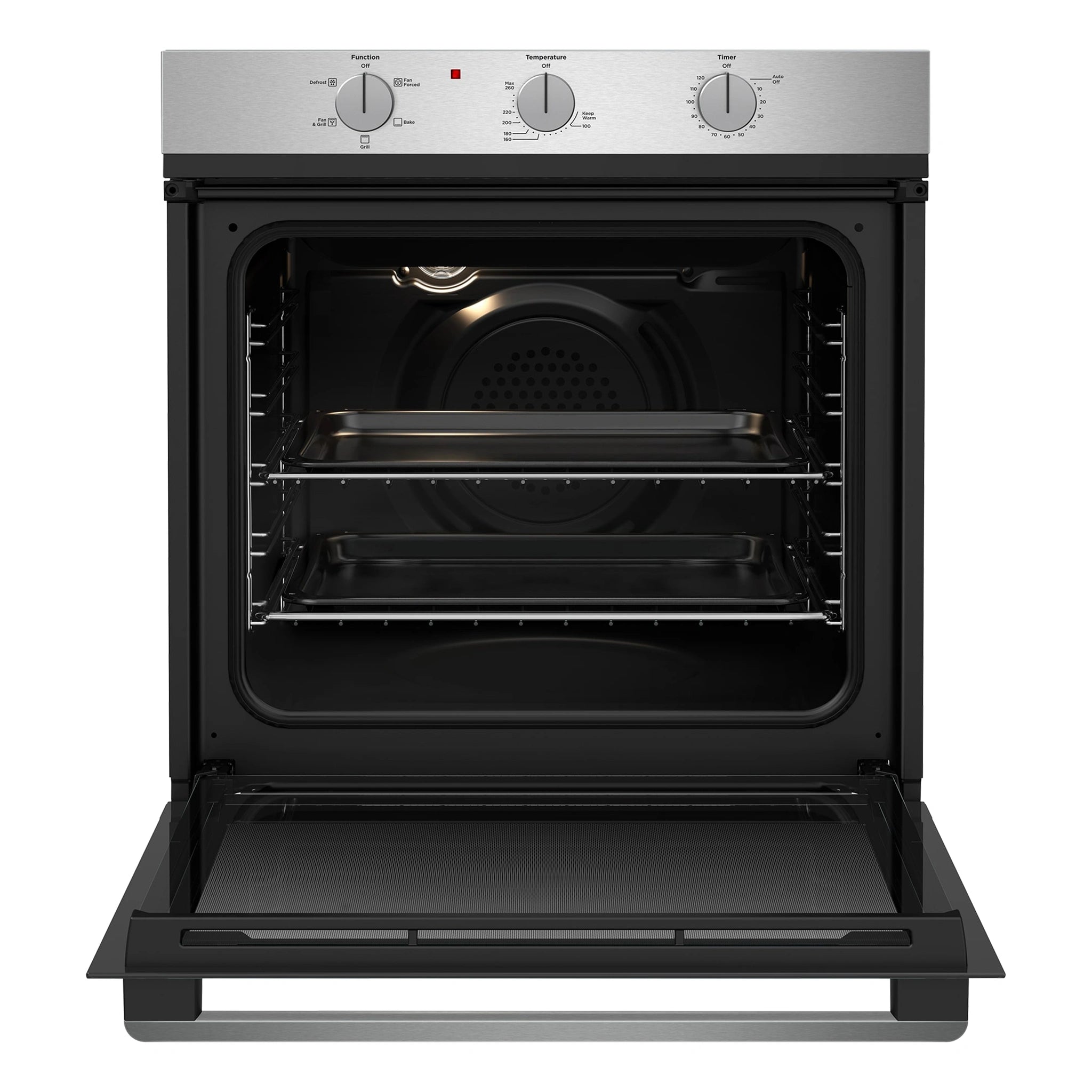 Westinghouse 60cm Multi-Function Gas Oven Stainless Steel WVG6314SD, Front View With Door Open View