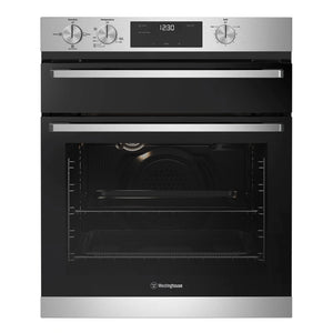 Westinghouse 60cm Multifunction Gas Oven with Separate Grill Stainless Steel WVG6555SD, Front View