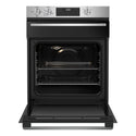 Westinghouse 60cm Multifunction Gas Oven with Separate Grill Stainless Steel WVG6555SD, Front View With Door Open