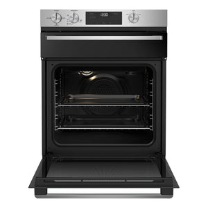 Westinghouse 60cm Multifunction Gas Oven with Separate Grill Stainless Steel WVG6555SD, Front View With Door Open