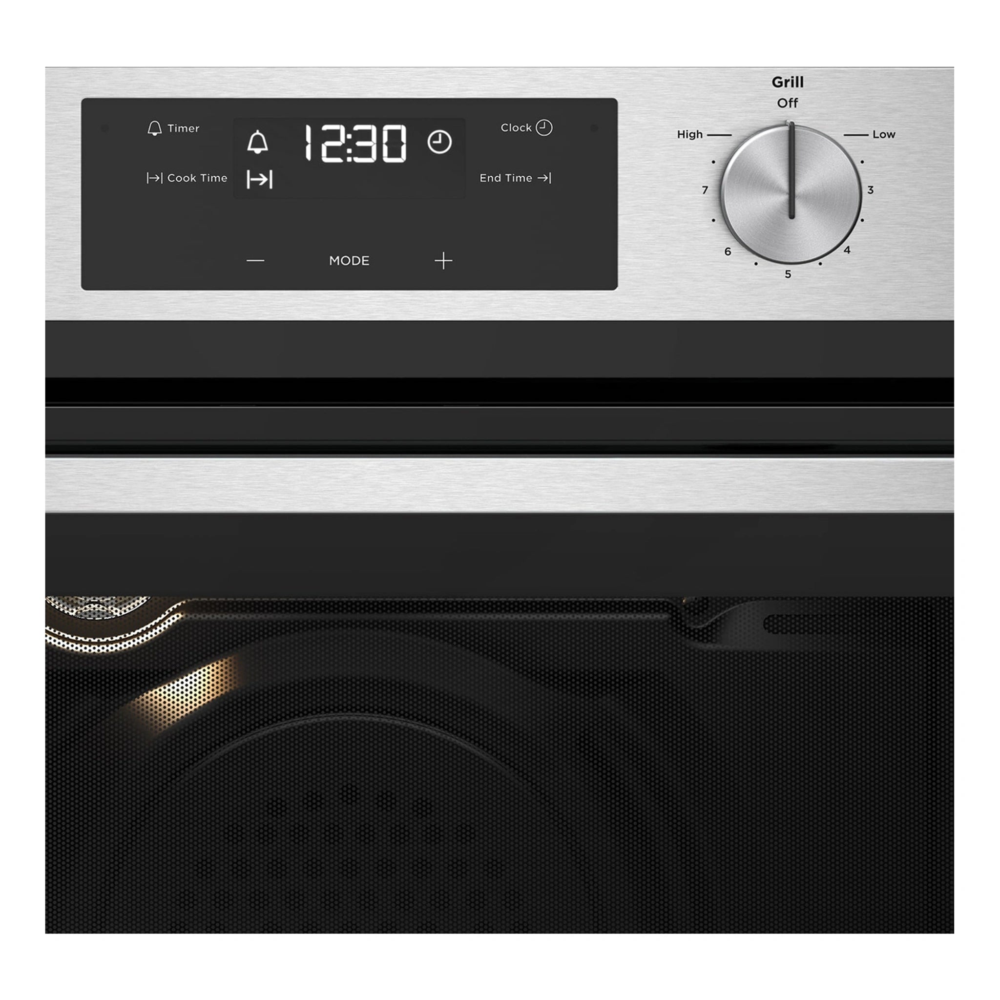 Westinghouse 60cm Stainless Steel Natural Gas Oven with Separate Electric Grill WVG665SCNG, Control Panel View 2