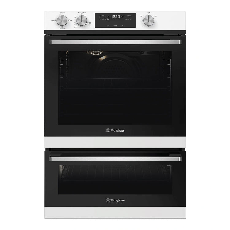Westinghouse 60cm LPG Gas Oven with Separate Electric Grill WVG665WCLP, Front Double Door View