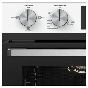 Westinghouse 60cm Multi-Function Three Gas Oven With Separate Grill, White WVG665WCNG, Control Close-Up View