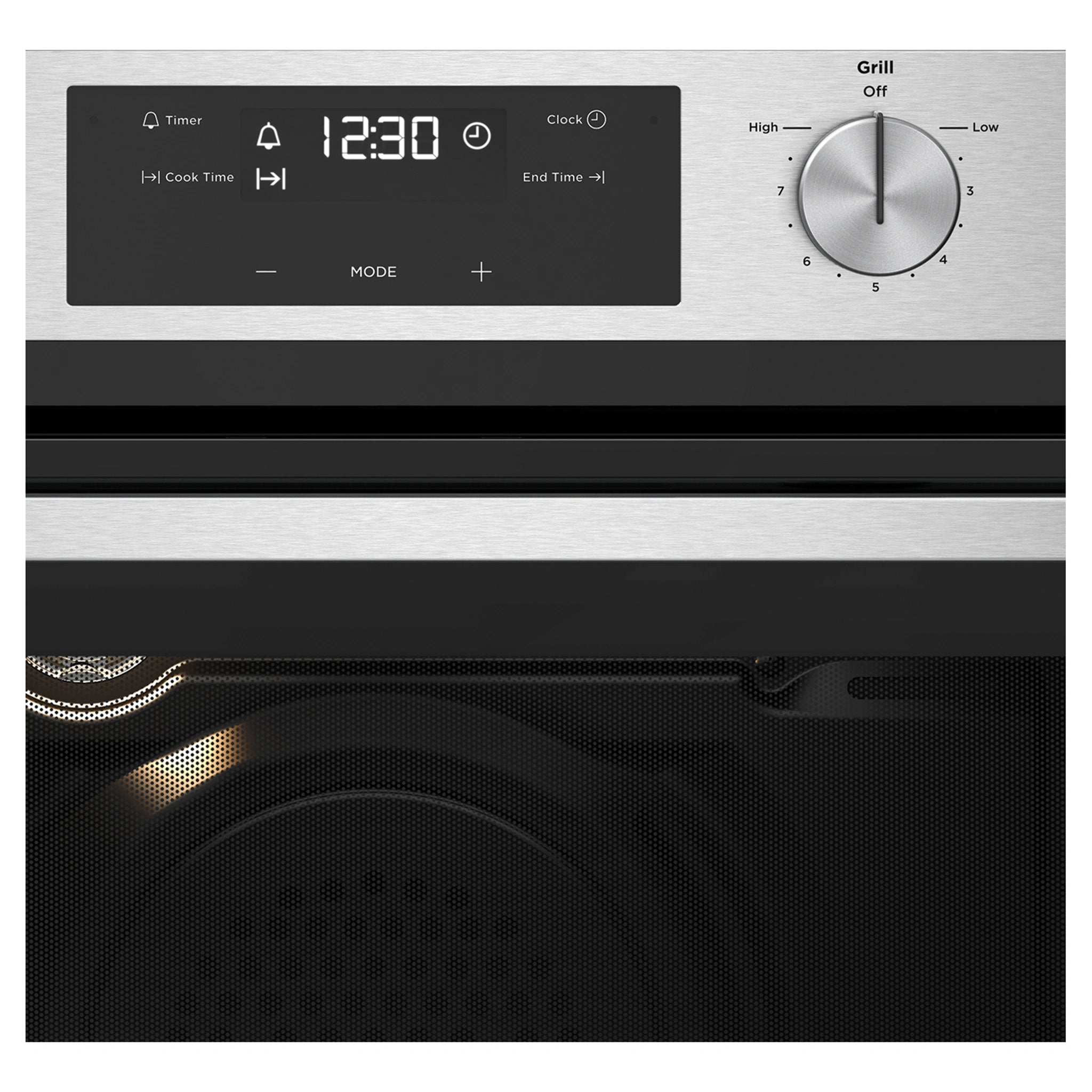 Westinghouse 60cm Multi-Function Three Gas Oven With Separate Grill, White WVG665WCNG, Control Panel View