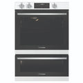 Westinghouse 60cm Multi-Function Three Gas Oven With Separate Grill, White WVG665WCNG, Front Double Door View