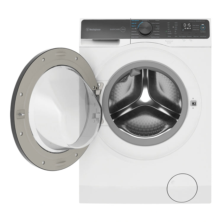 Westinghouse 10kg EasyCare Front Load Washing Machine WWF1044M7WA, Front Door Open View