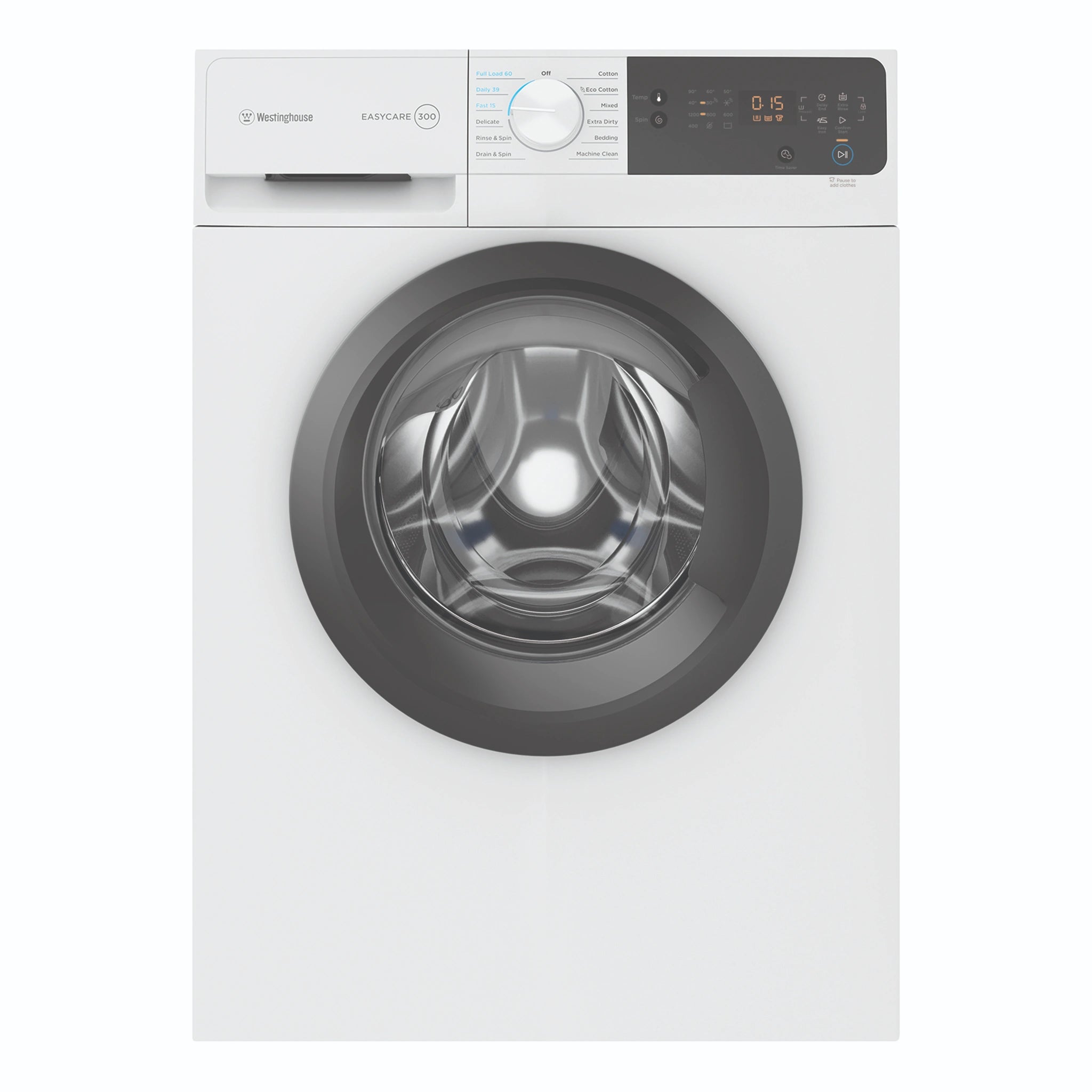 Westinghouse WWF7524N3WAS 7.5kg EasyCare 300 White Front Load Washing Machine