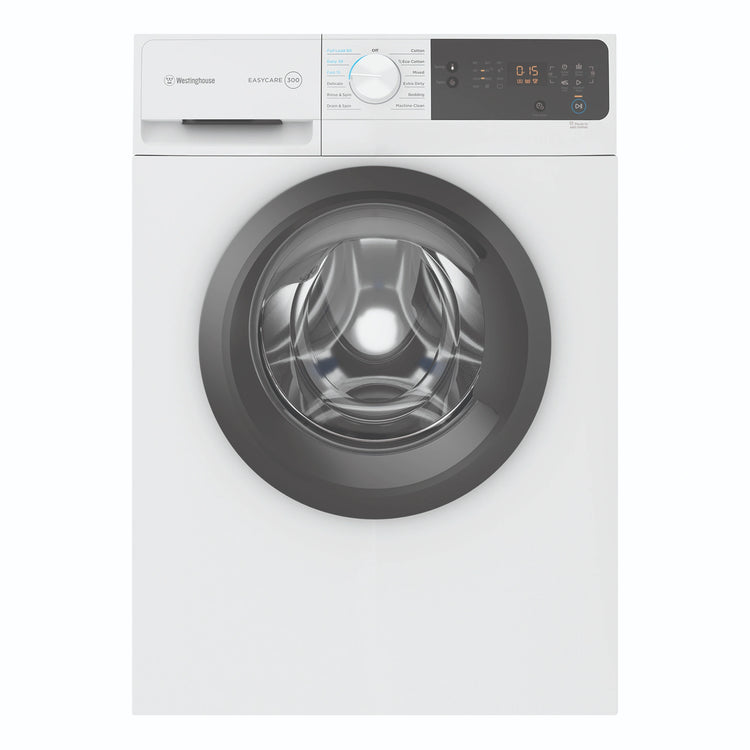 Westinghouse 7.5kg EasyCare 300 White Front Load Washing Machine WWF7524N3WAS, Front View