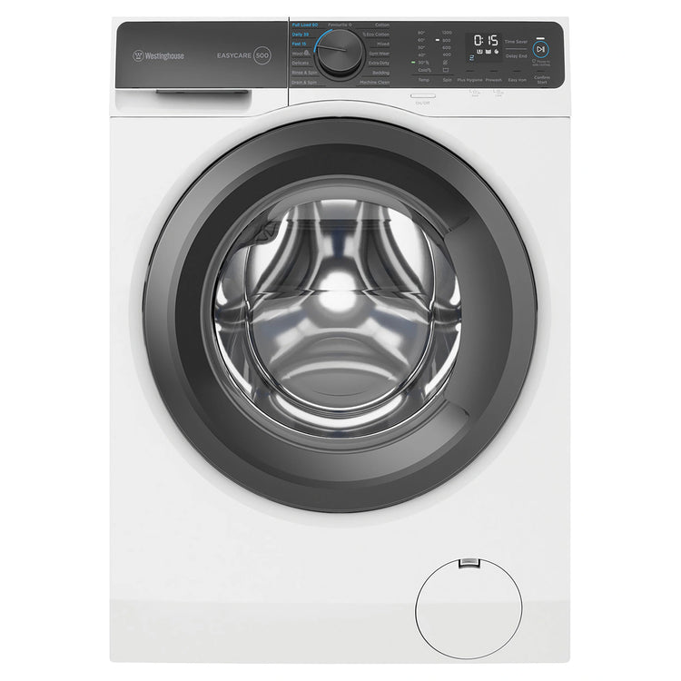 Westinghouse 8kg EasyCare 500 White Front Load Washing Machine WWF8024M5WAS, Front View